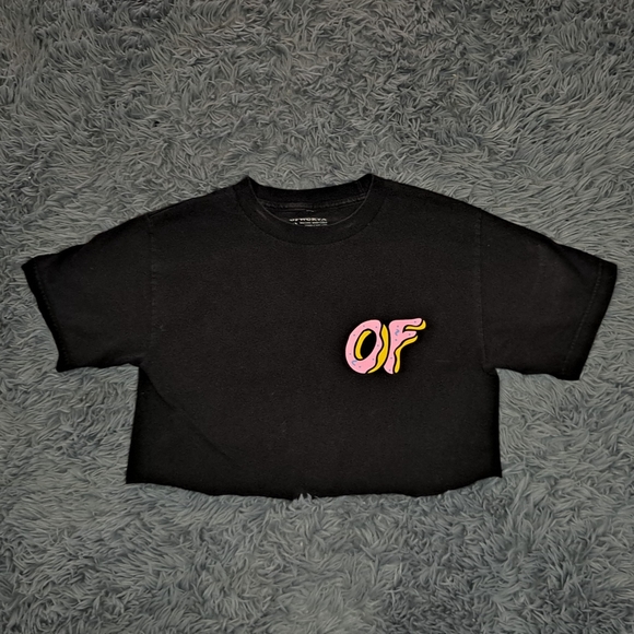 Odd Future Tops - Womens OFWGKTA Odd Future Doughnut Black Crop Top